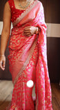 Bridal inspired Khaddi Gorgette women saree
