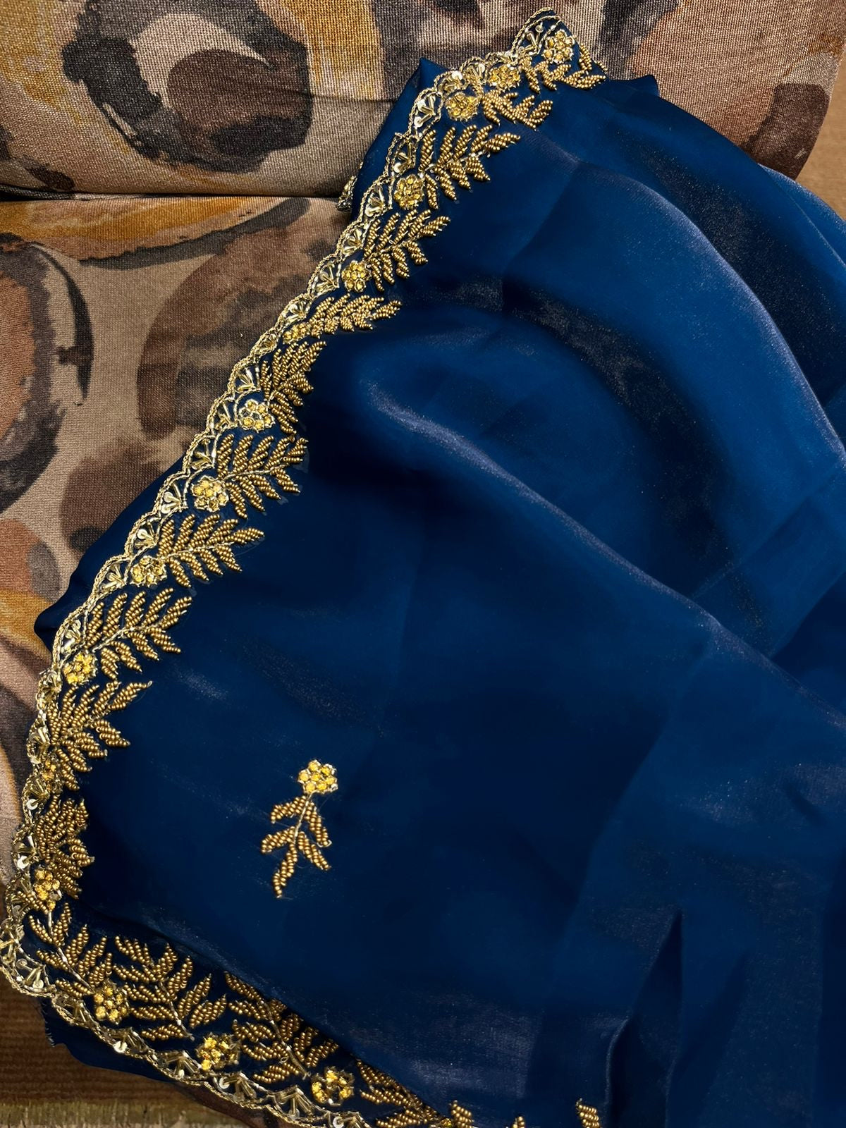 Simana tissue organza saree,,,,,reception sari - Saffronfashionindia