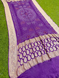 Purple dupatta bandhej dupatta neemjari dupatta SaffronFashion