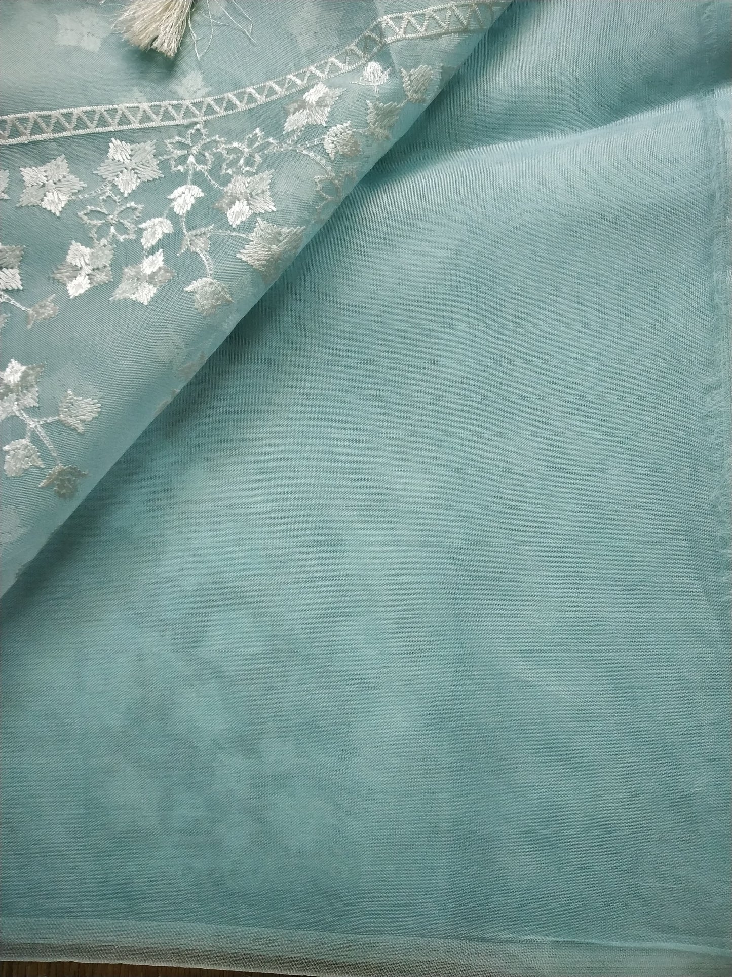 Star Inspired Organza Silk Saree Embroidery Indian saree - Saffronfashionindia