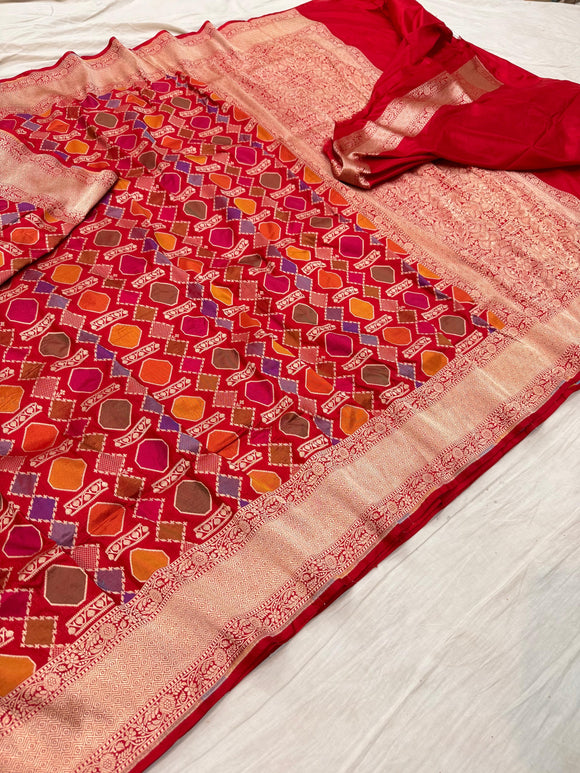 Handmade Banarsi saree rangers saree women sari blouse SaffronFashion