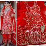 Bridal red punjabi salwar kameez Pakistani suit