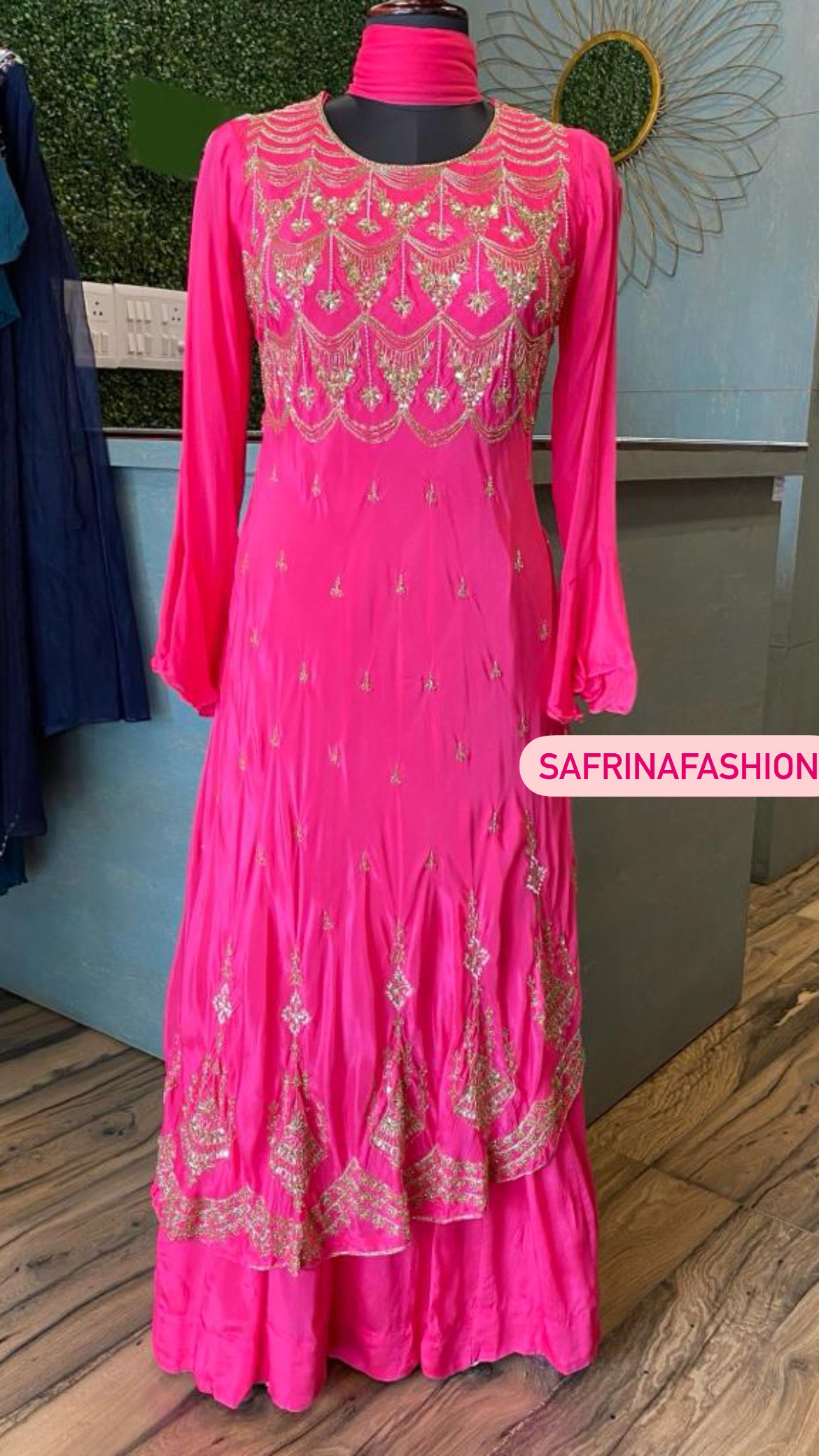 Pink Leela kurta gharana dress - Saffronfashionindia