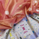 Zinaatam tissue handwoven kadwa saree