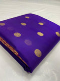 Chanderi purple Saree Golden bordered saree