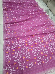 Aliva muslin Jamdani saree Tantuj sarees blouse