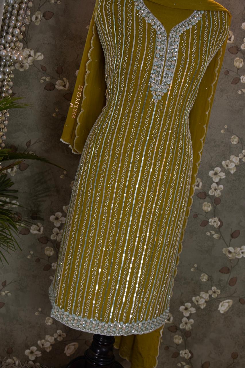 Lumina Organza Salwar Suit Indian Salwar kameez - Saffronfashionindia