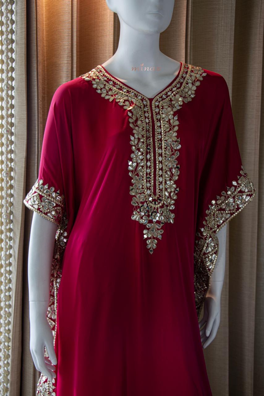 Nihshad kaftan dress stylish kaftan set - Saffronfashionindia
