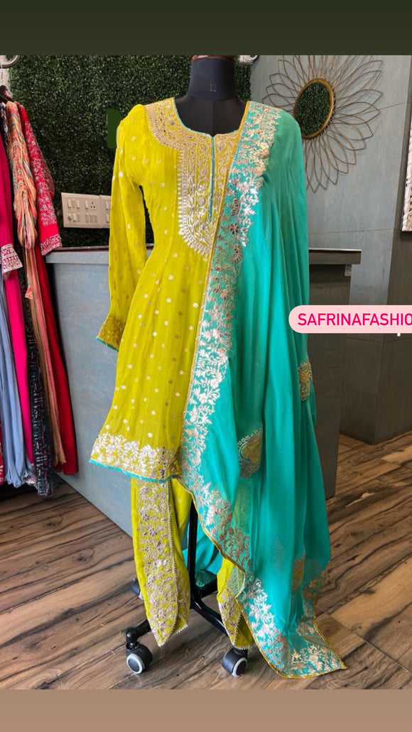 Punjabi Patiala Readymade Dress Sangeet Dress
