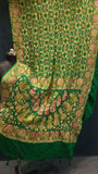 Banarsi Khaddi Gorgette saree traditional Indian heritage saree blouse