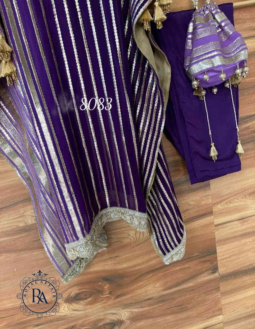 Partywear Kaftan Set Georgette kaftan set SaffronFashion