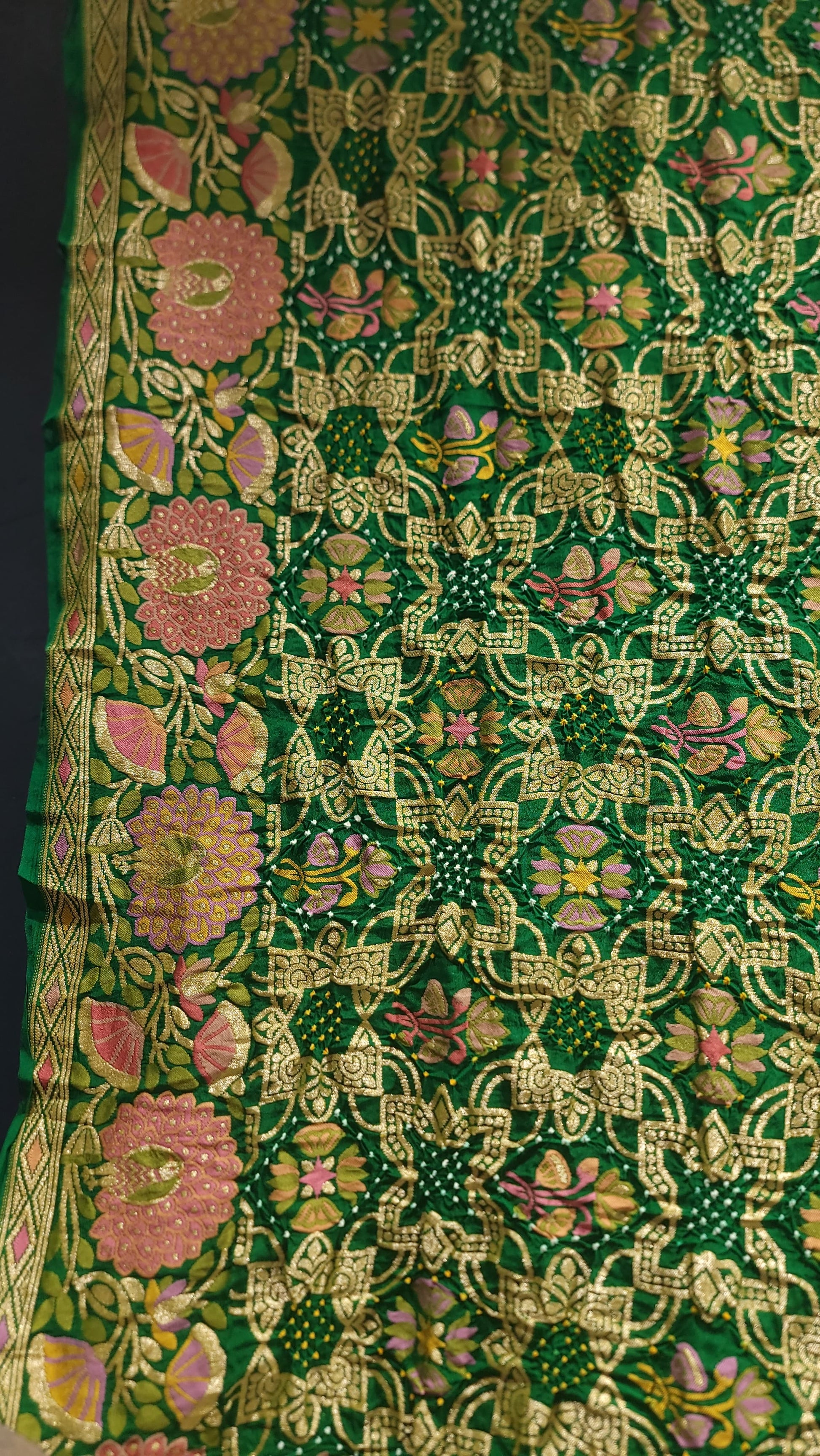 Banarsi Khaddi Gorgette saree traditional Indian heritage saree blouse - Saffronfashionindia