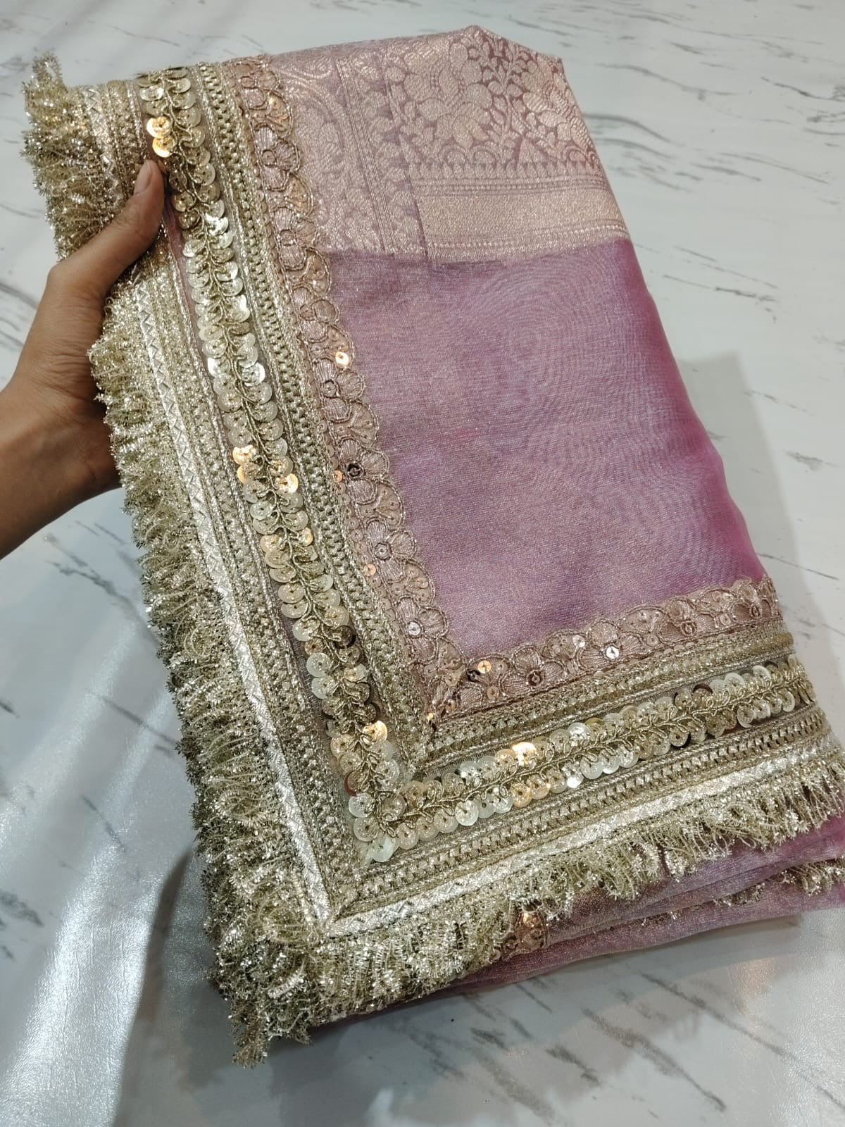 Rivani soft tissue saree Banarsi silk dares Indian sari SaffronFashion