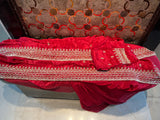 Red organza saree Indian saree bridal saree