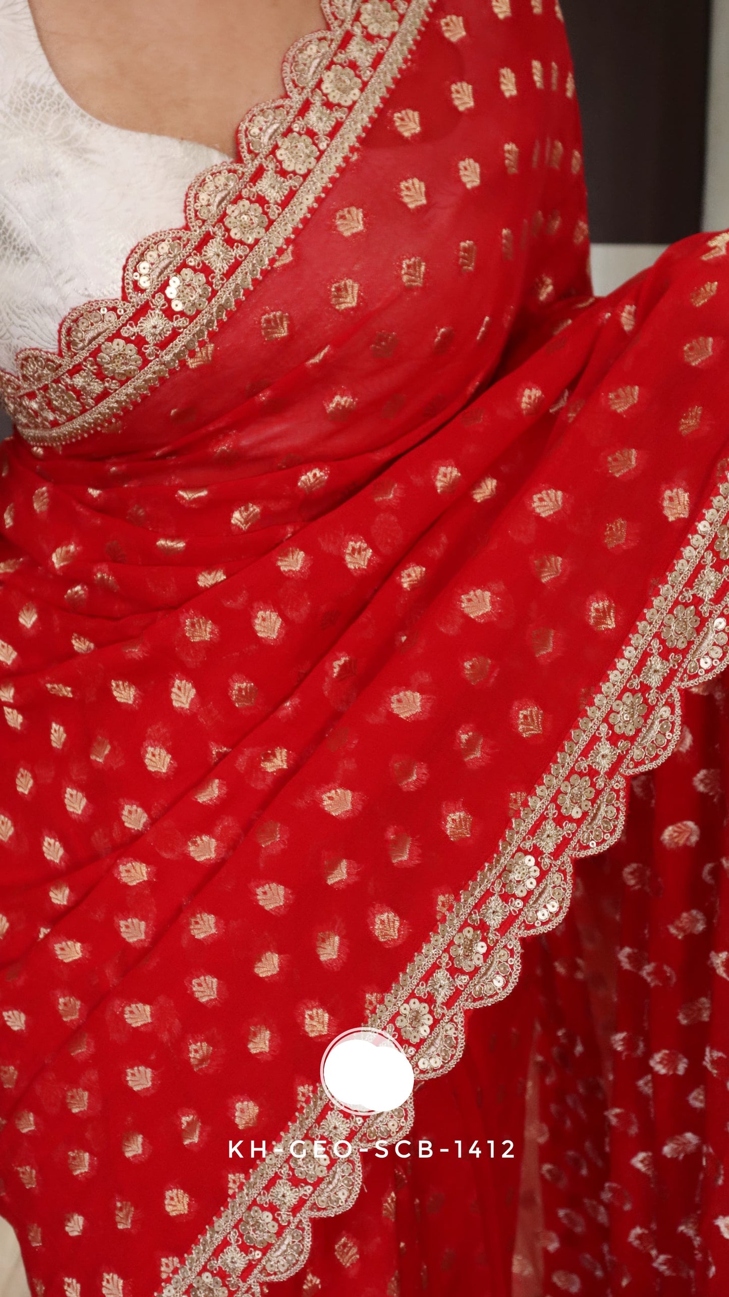 Vahisha Khaddi gorgette saree Indian traditional sarees SAFFRONFASHION