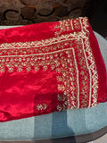 Red organza saree Indian saree bridal saree