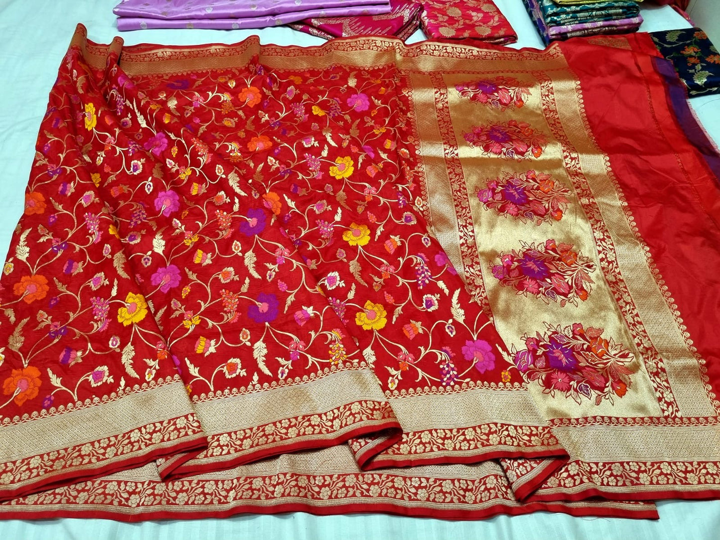 Kunweri banarsi katan silk saree - Saffronfashionindia