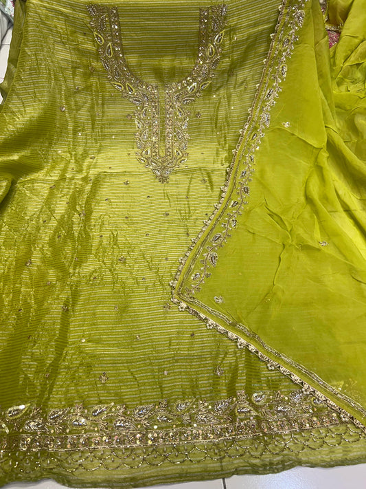 Punjabi inspired Salwar suit Shimmer Salwar kameez - Saffronfashionindia