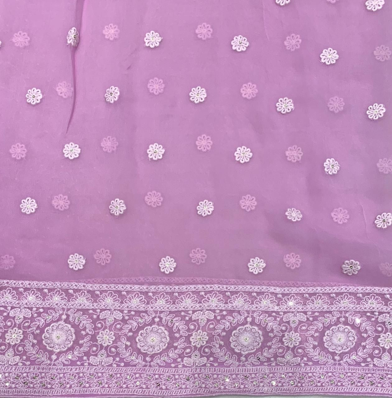 Elegant Chikankari saree Indian traditional sarees - Saffronfashionindia