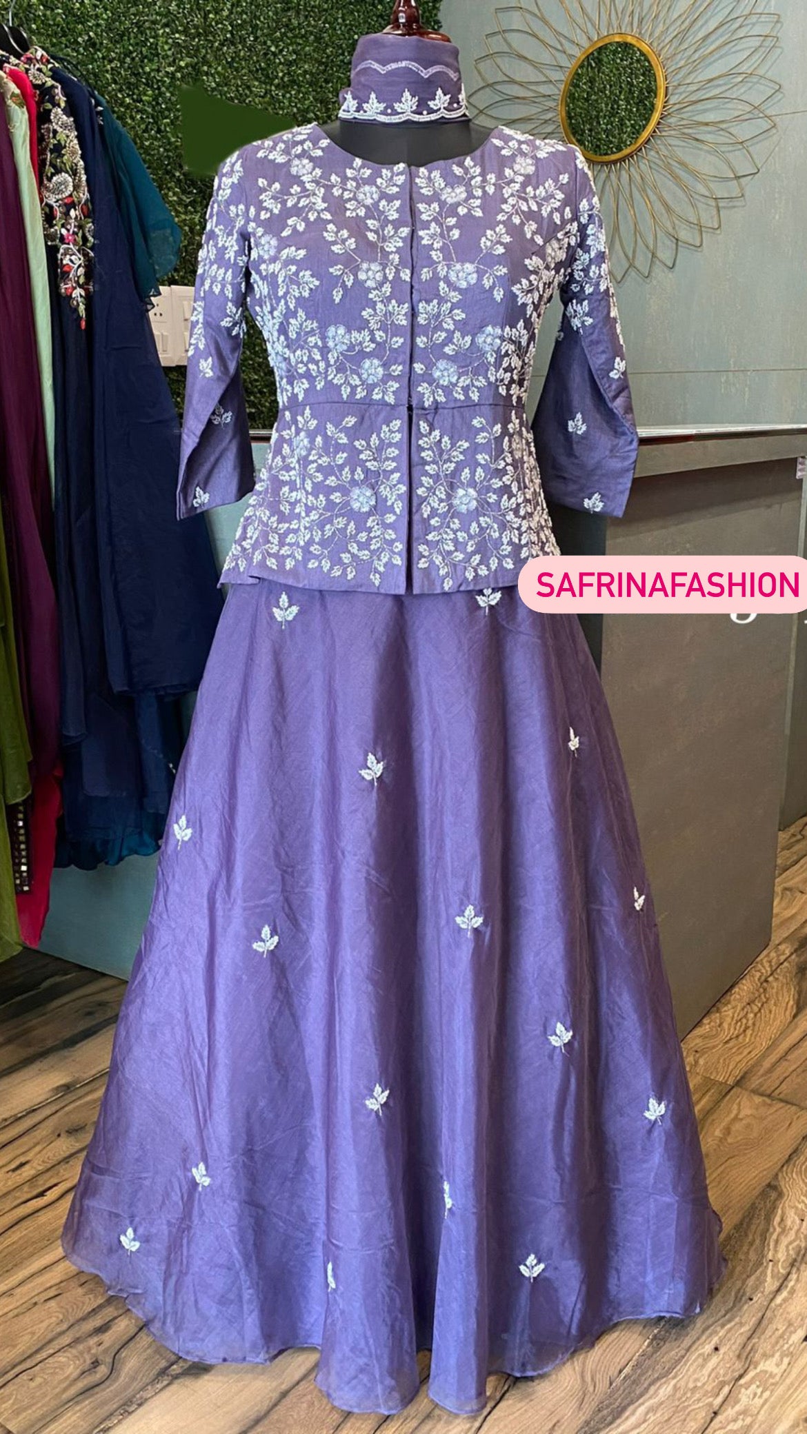 Lavender indowestern dress beautiful dress - Saffronfashionindia