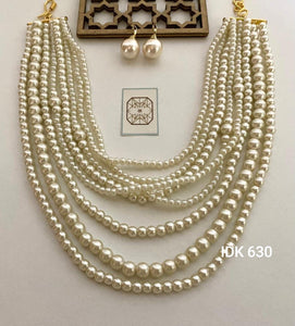 Pearl long necklace set Indian jewellery