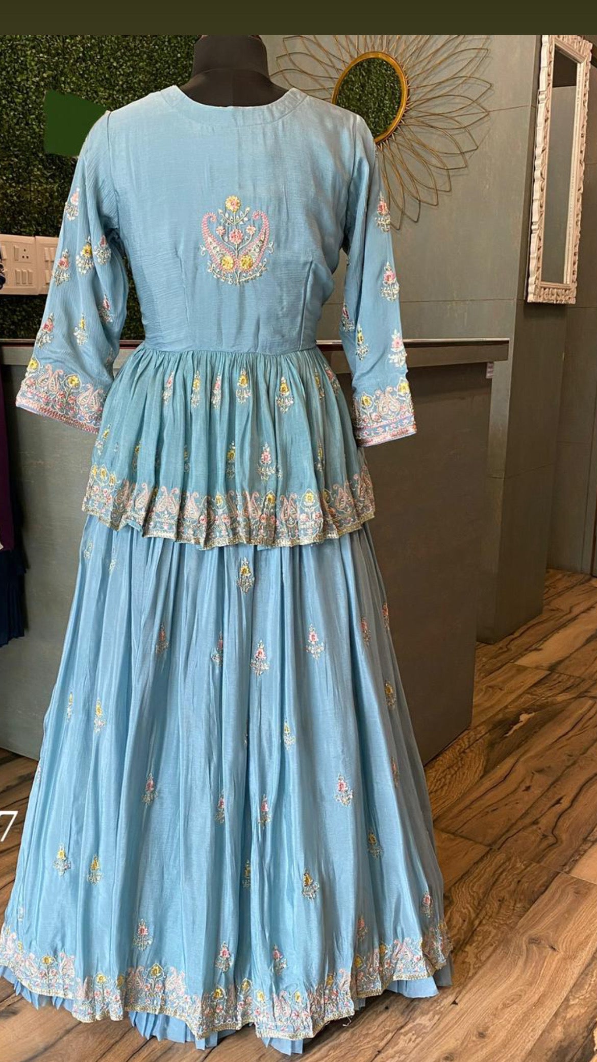 Firoz blue dress indowestern dress - Saffronfashionindia