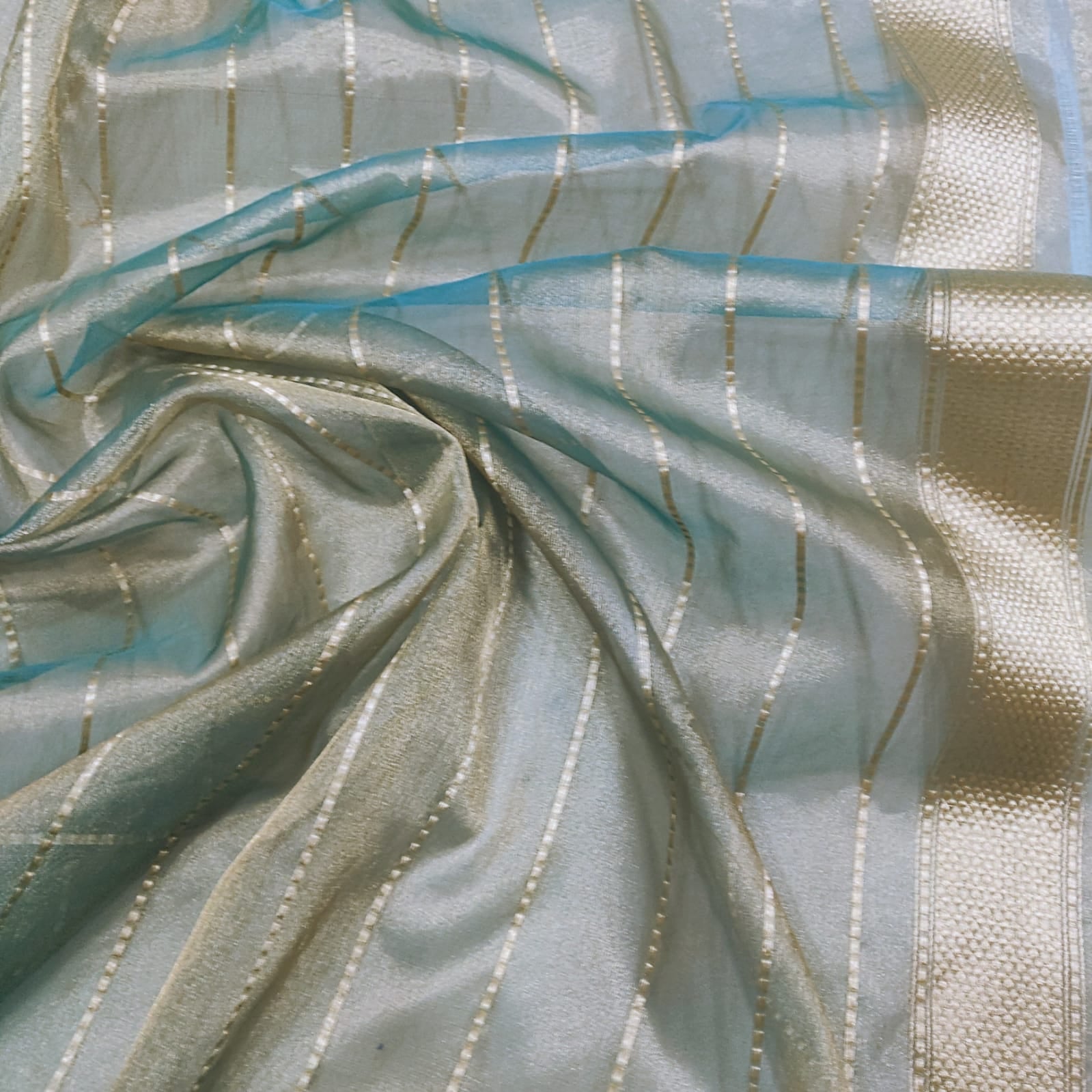 Rosal kadwa tissue handwoven saree - Saffronfashionindia