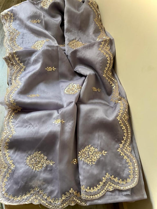 Mavika gottapatti organza sarees - Saffronfashionindia