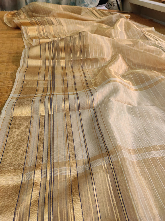 Chiniya Striped tissue sarees