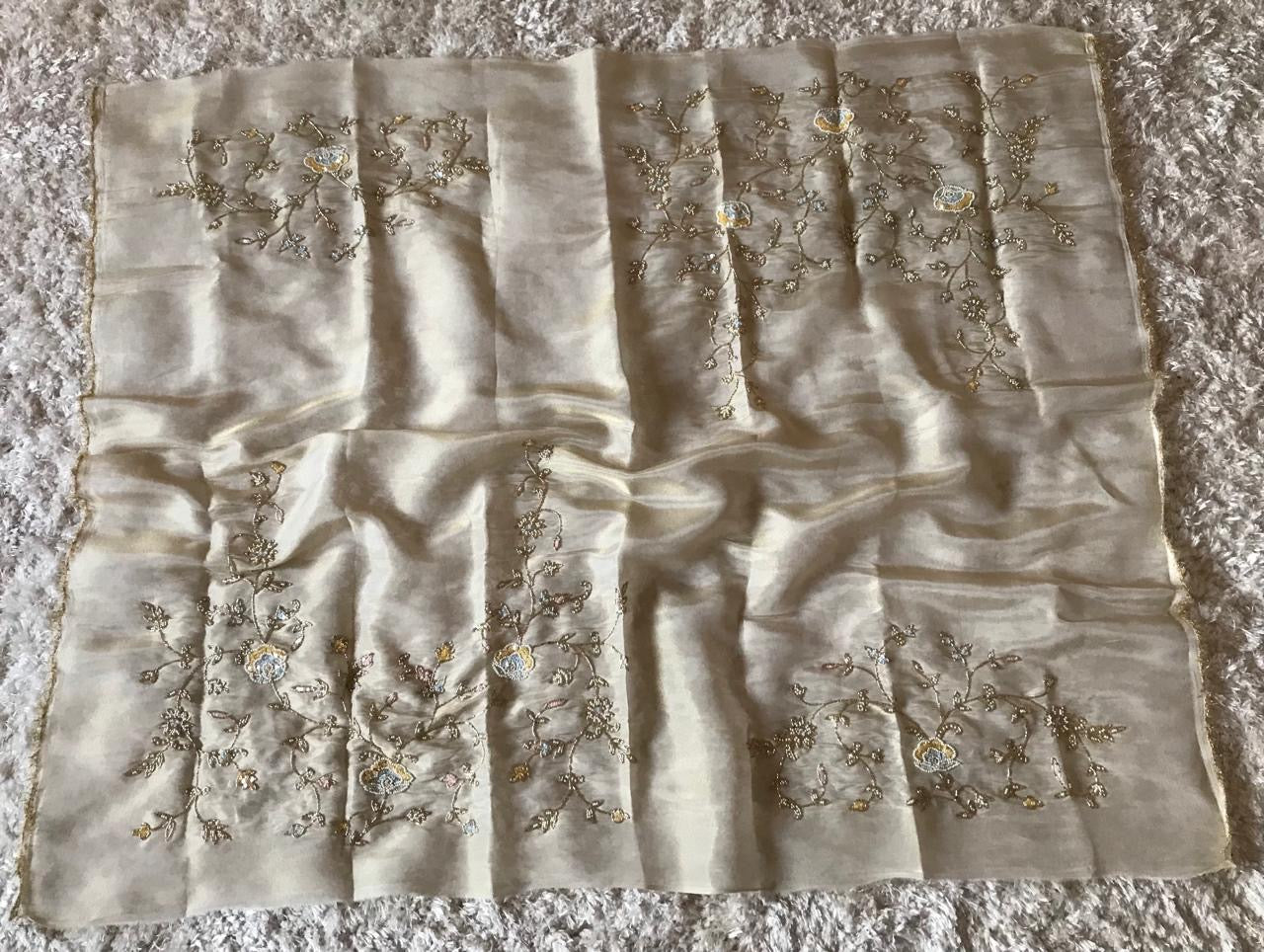 Luxury gold premium tissue silk saree Indian sarees - Saffronfashionindia