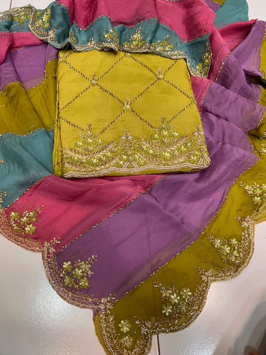 Labini crepe salwar suit Indian suit - Saffronfashionindia