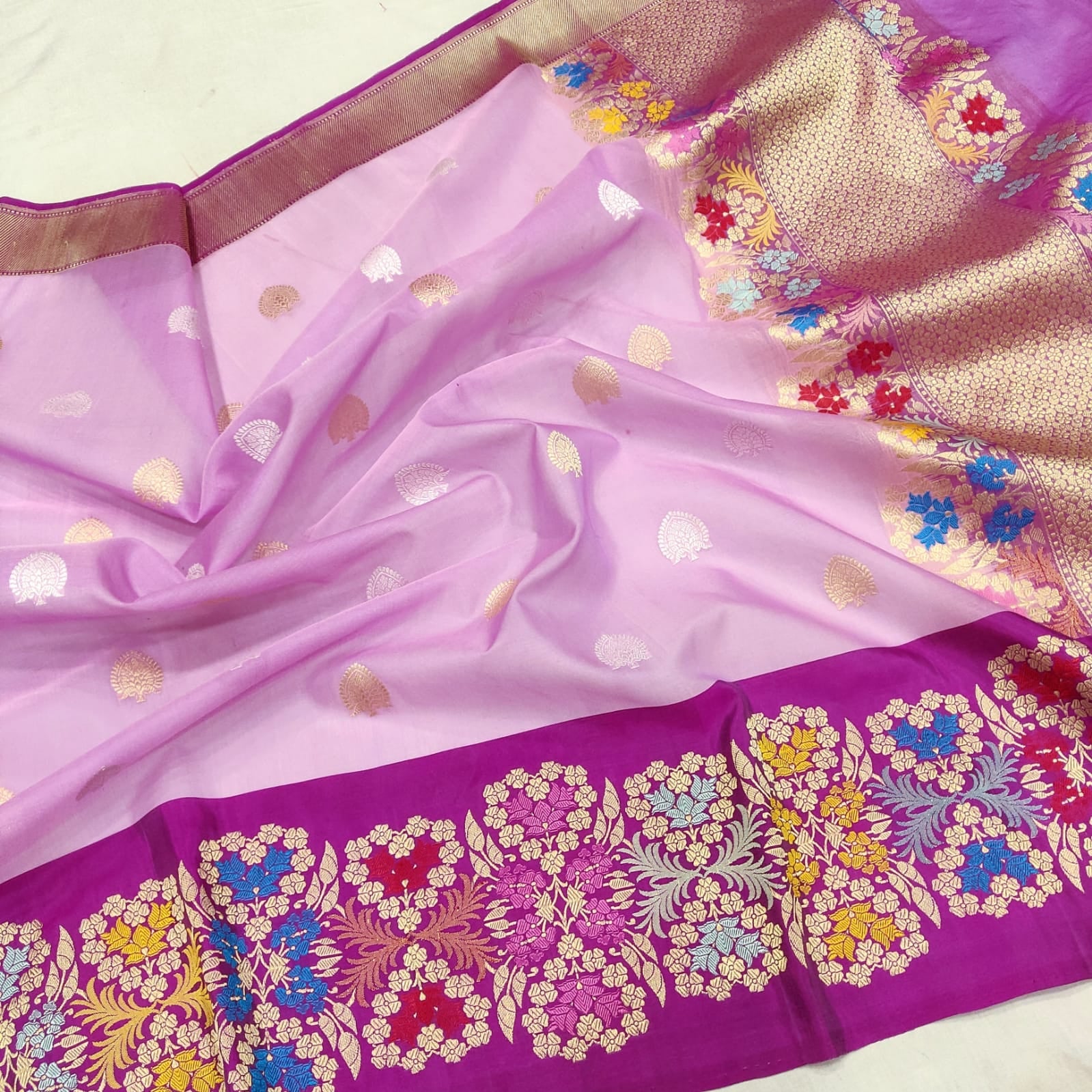 Vamia kora exclusive handwoven saree - Saffronfashionindia