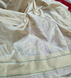 Red Banarsi katan silk saree kadwa sarees blouse Indian sari SaffronFashion