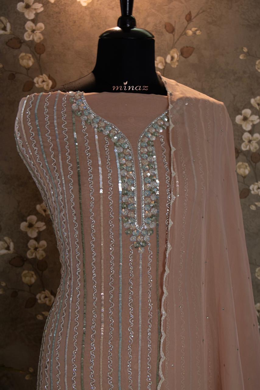 Lumina Organza Salwar Suit Indian Salwar kameez - Saffronfashionindia