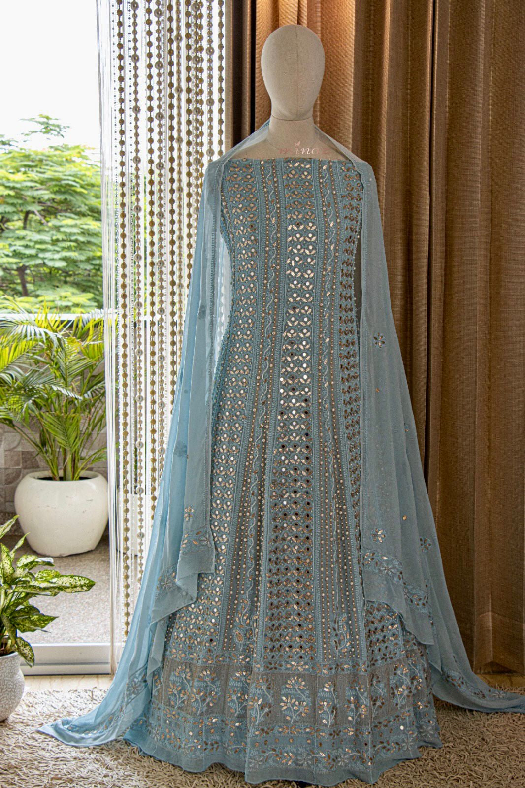 Off White Fully Heavy Designer Lucknowi Work Wedding Special Anarkali Gown  - Indian Heavy Anarkali Lehenga Gowns Sharara Sarees Pakistani Dresses in  USA/UK/Canada/UAE - IndiaBoulevard