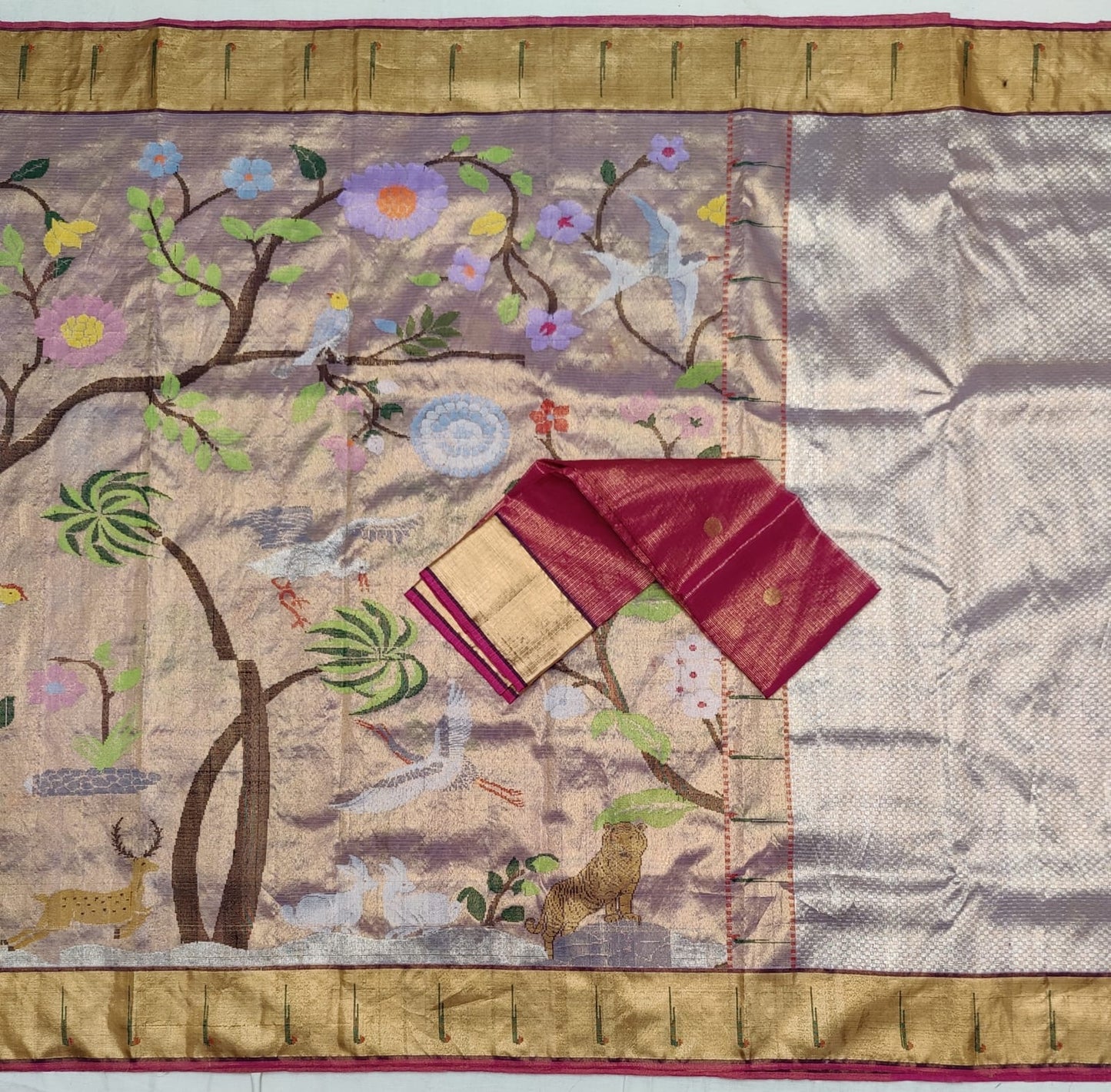 Double Tissue Zari Kota Saree  Indian heritage sarees - Saffronfashionindia