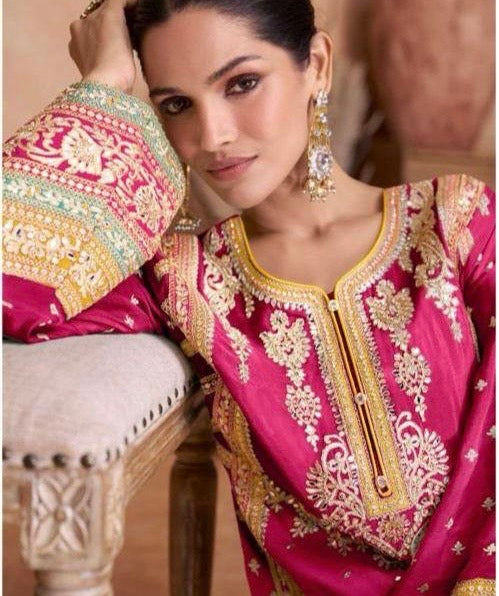 Pakistani inspired dresses Embroidered dress SaffronFashion