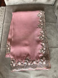 Rose pink premium tissue silk saree Partywear sarees