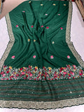 Naveli embroidered silk saree women sarees