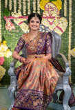 Meenakari kanjeevaram bridal silk saree