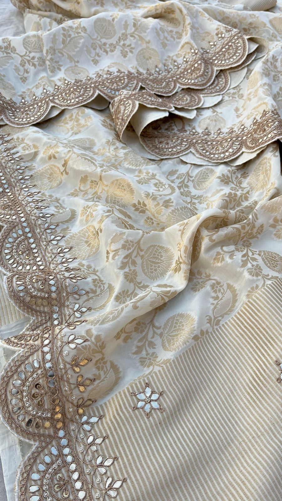 Sultana Khaddi Gorgette Saree Traditional Sarees - Saffronfashionindia