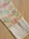 Embroidery Tissue Katan Silk Organza Saree