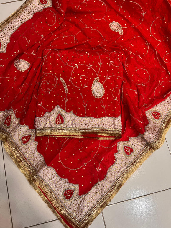 Red punjabi salwar suit traditional suit