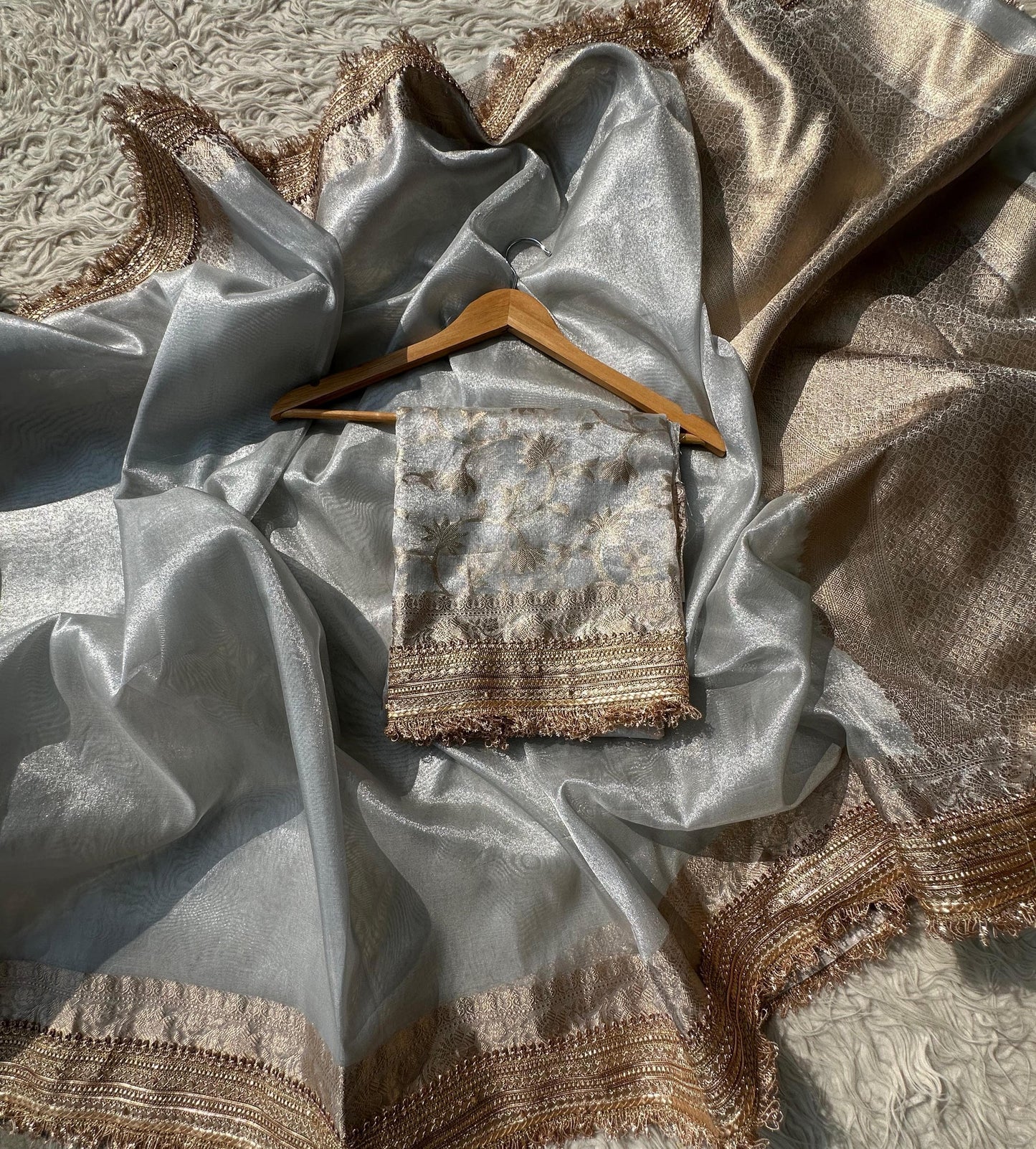 Light weight tissue saree part wear sarees - Saffronfashionindia