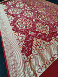 Saloni banarsi meenakari dupatta Bandhani dupatta