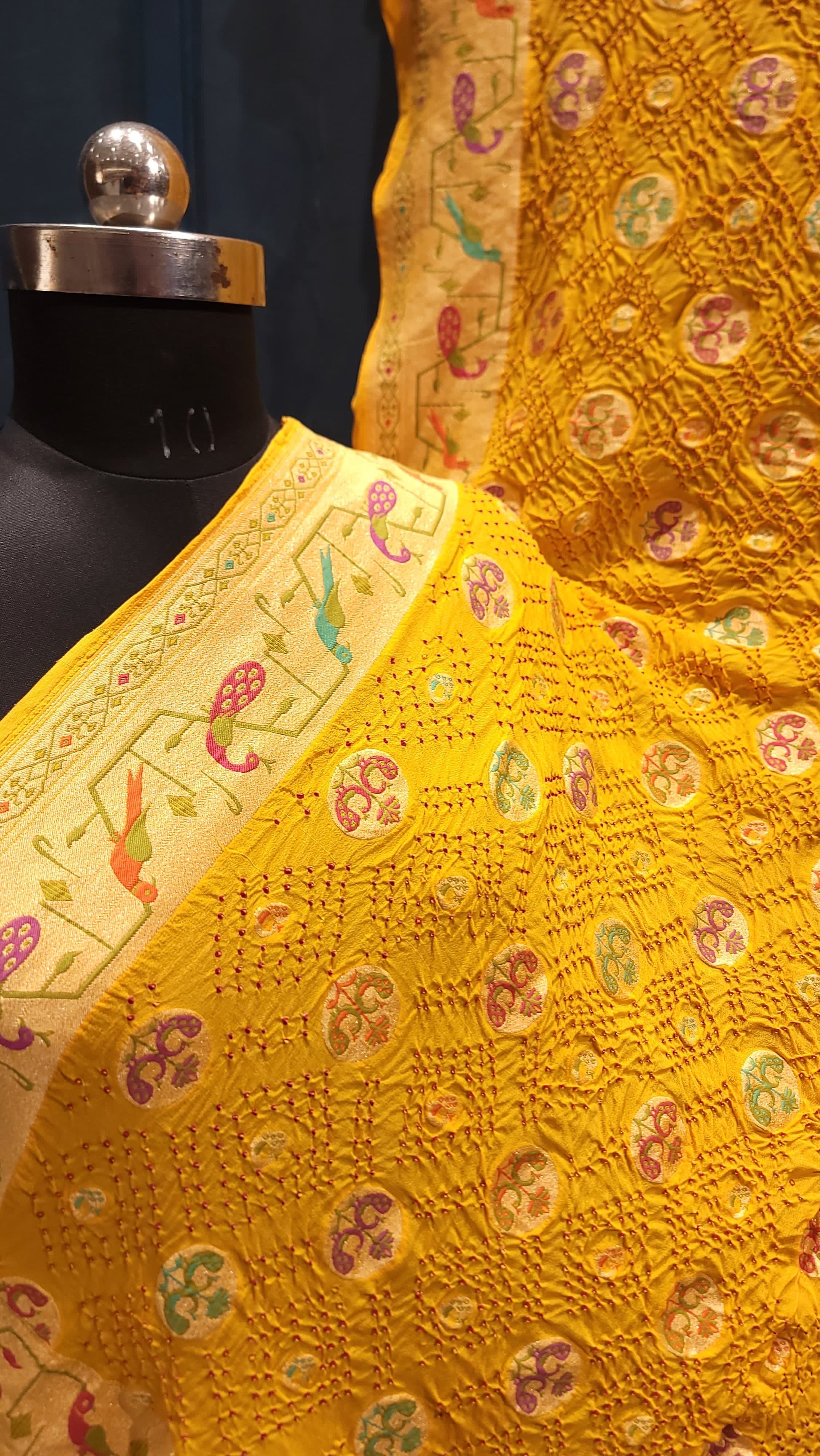 Tilfi zari banarsi Gorgette dupatta - Saffronfashionindia