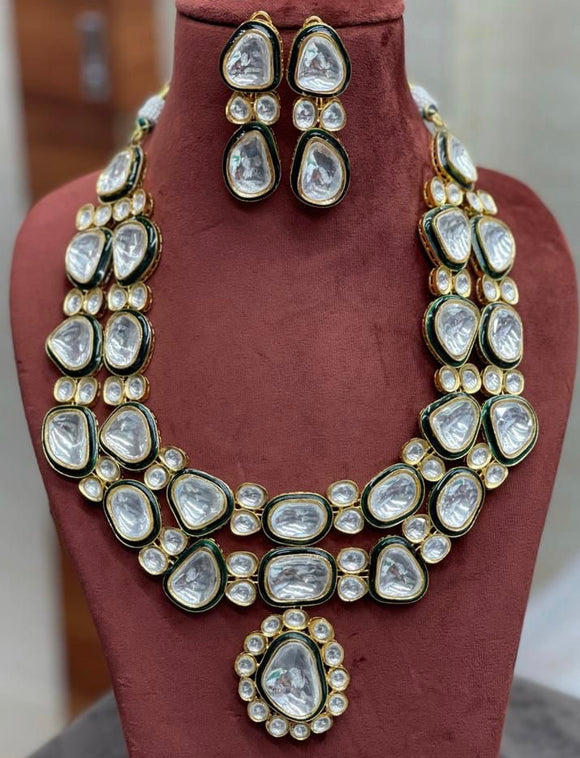 Shabana Kundan polki necklace set