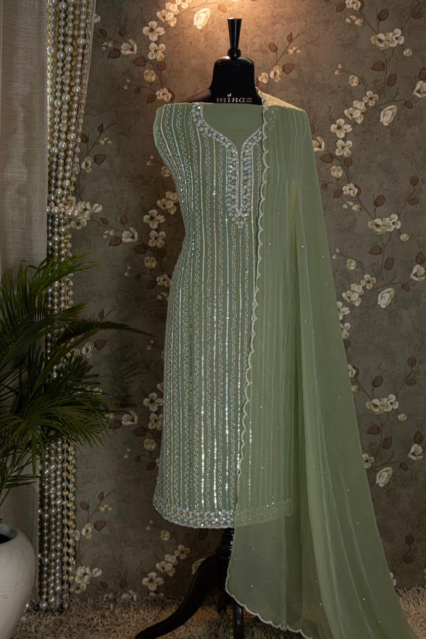 Lumina Organza Salwar Suit Indian Salwar kameez - Saffronfashionindia