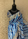 Blue lehariya saree gottapatti saree Indian sarees