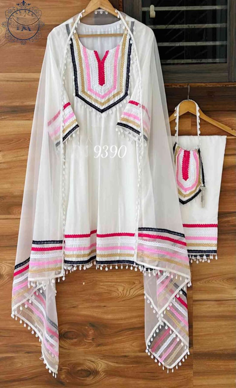 Rubika dress tissue shimmer palazzo set Saffronfashionindia